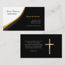 Cartão de Visita Minimalista de Pastor