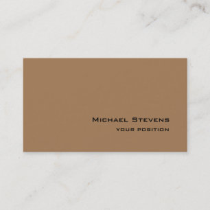 Cartão De Visita Minimalista de tendências exclusivamente castanho