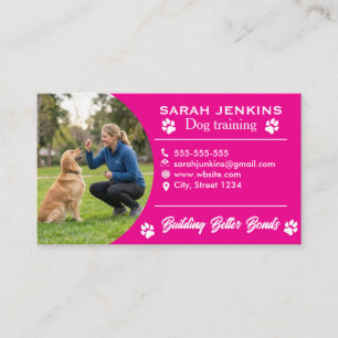 Cartão de Visita Minimalista de Treinador de Cães