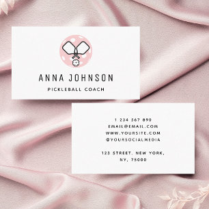 Cartão De Visita Minimalista do Tema de Esporte do Instrutor Pickle