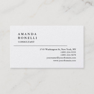 Cartão De Visita Minimalista Exclusivo da Tendência Simples Moderna