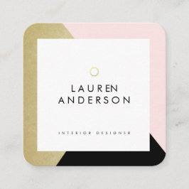 Cartão de visita minimalista geométrico moderno do