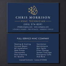 Minimalista HVAC Azul Marinho Dourado Moderno