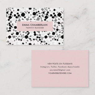 Cartão De Visita Minimalista Impressão moderno Terrazzo