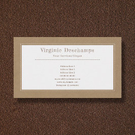 Cartão de visita Minimalista Kraft & Rustic