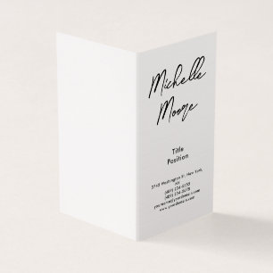 Cartão De Visita Minimalista Linen Black & White, Premium do Luxo