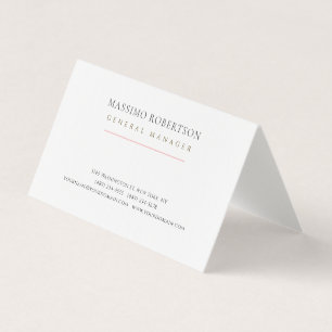 Cartão De Visita Minimalista Lino Moderno Premium
