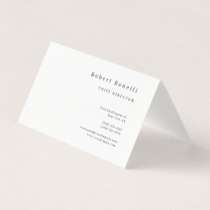 Cartão De Visita Minimalista Moderno Branco Simples