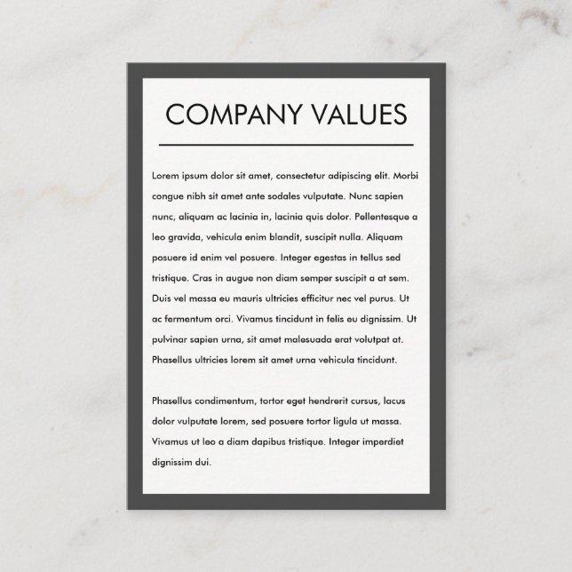 Cartão De Visita Minimalista moderno (Cinza / Branco) (Frente)