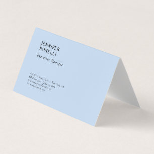 Cartão De Visita Minimalista moderno profissional moderno azul páli