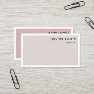Cartão De Visita Minimalista Moderno Simples Elegante Cores Vintage