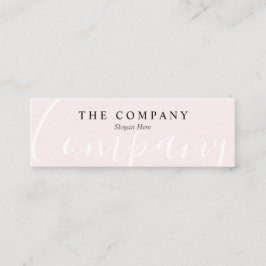 Cartão de visita Minimalista Pastel Pink Typo Mini