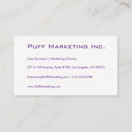 Cartão de visita minimalista personalizável