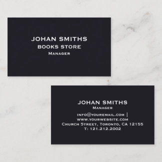 Cartão de Visita Minimalista Preto e Branco Modern
