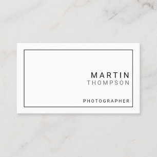 Cartão De Visita Minimalista Profissional Branco