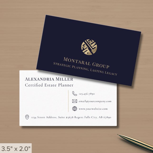 Cartão De Visita Minimalista Profissional Elegante (Criador carregado)