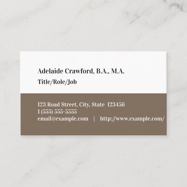 Cartão de visita minimalista, simples (Frente)