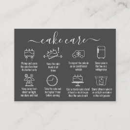 Cartão De Visita Minimalista Simples Obrigado A Cuidar De Bolo