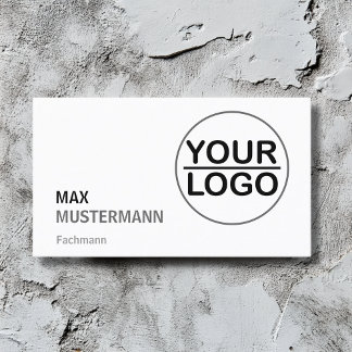 Cartão De Visita Minimalistisch Visitenkarten mit LOGO