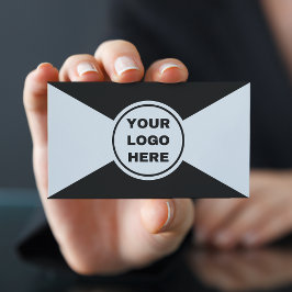 Cartão De Visita Minimização do triângulo preto e branco do logotip