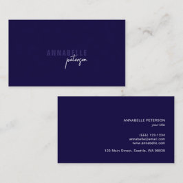 Cartão De Visita Mínimo de Azul Profissional Moderno Simples