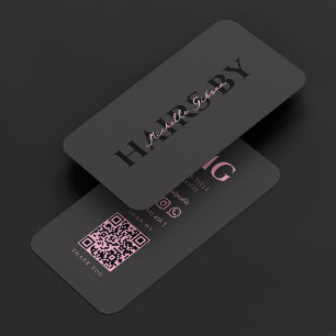 Cartão De Visita Mínimo de Colorida Estilista de Cabelos Estéticos 