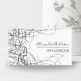 Cartão De Visita Mínimo De Escrivatura Preta E Branco Profissional