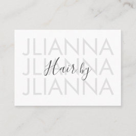 Cartão De Visita Mínimo de Texto Negrito Maquiagem Salon Unhas Eyel