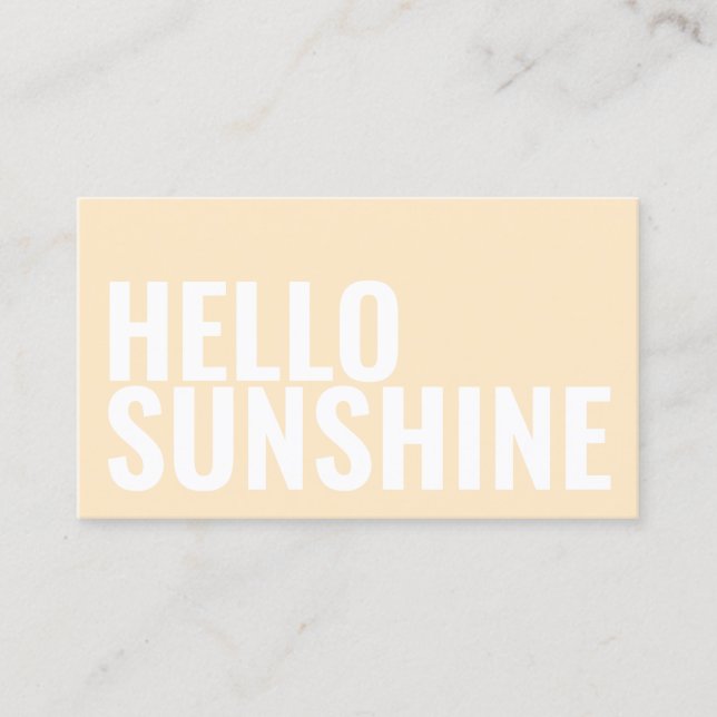 Cartão De Visita Mínimo do salão de bronzeamento (Frente)