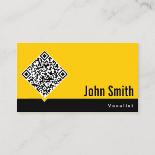 Cartão de visita mínimo do vocalista do código 