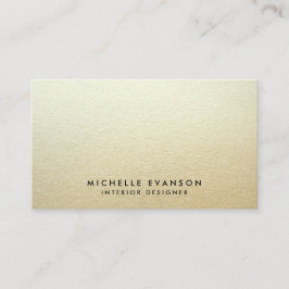 Cartão De Visita Mínimo Dourado visual simples profissional