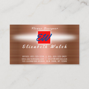 Cartão De Visita Mínimo Elegante Cobre Moderno em Linha Dourada