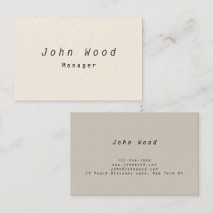 Cartão De Visita Mínimo elegante liso profissional