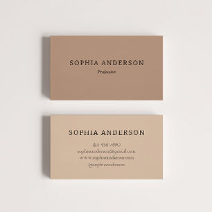 Cartão De Visita Mínimo Elegante Professional - Tonalidades neutras