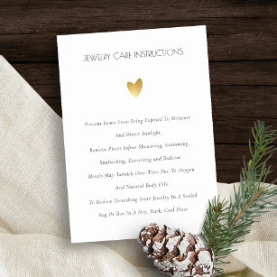 Cartão De Visita Mínimo Elegante Simples Blush Dourado Jewelry Care
