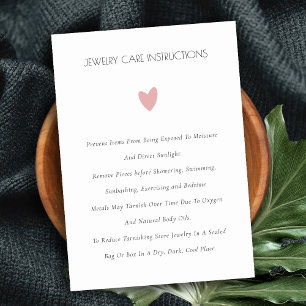 Cartão De Visita Mínimo Elegante Tratamento de Joias Cardíacas Ro