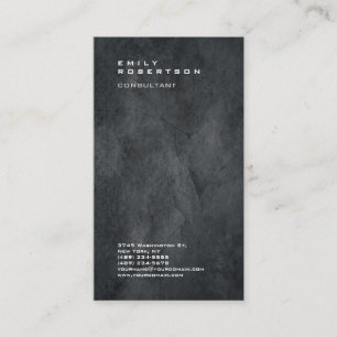 Cartão De Visita Mínimo Moderno da Trendy Plain Cinzas Profissionai