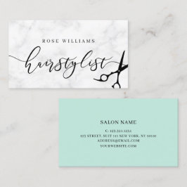 Cartão De Visita Mínimo moderno de mármore e martelo