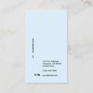Cartão de visita mínimo moderno do vertical da