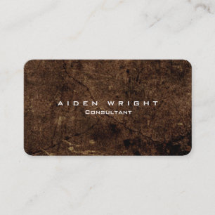 Cartão De Visita Mínimo Moderno Na moda Castanho Atrativo