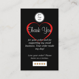 Cartão De Visita Mínimo Moderno Negro e Branco Obrigado