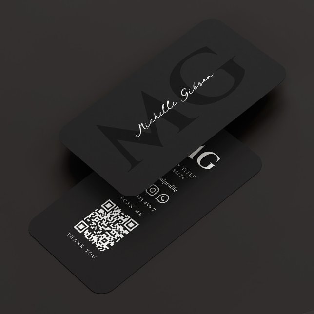 Cartão De Visita Mínimo moderno, preto branco simples, profissional (Minimal Modern Simple Black White Professional Business Card
)