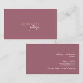 Cartão De Visita Mínimo moderno Rosa profissional com empoeiramento