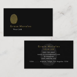 Cartão De Visita Mínimo Negro Simples e Moderno Profissional