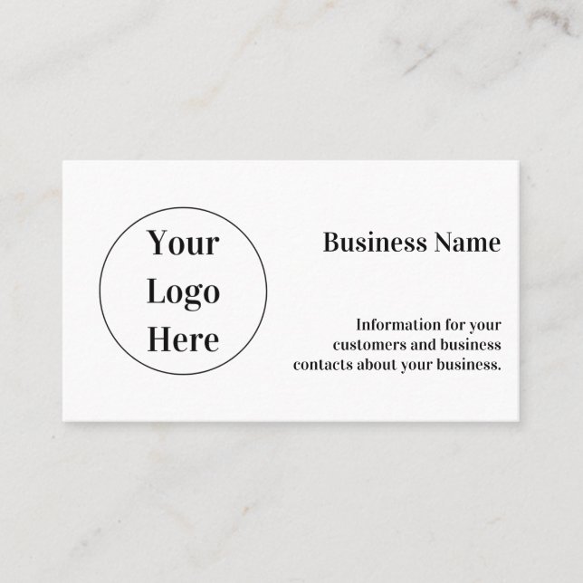 Cartão De Visita Mínimo personalizado preto e branco moderno (Frente)