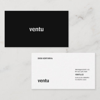 Cartão de visita mínimo preto e branco