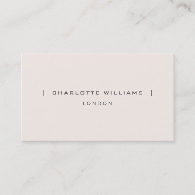 Cartão De Visita Mínimo Profissional Elegante, Rosa-Rosa (Frente)