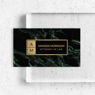 Cartão De Visita Mínimo profissional Mínimo Macrolítico Verde