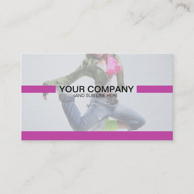 Cartão De Visita Mínimo roxo criativo - inteiramente editável (Frente)