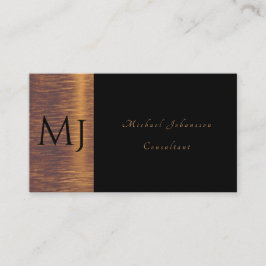 Cartão De Visita Mínimos de ouro e preto